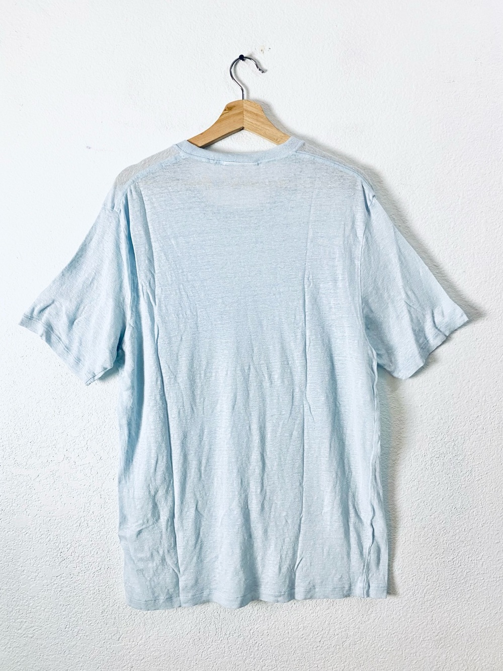 Orlebar Brown Men’s Linen T Shirt Crewneck Tee XXL Soft Blue Short Sleeve - Picture 4 of 8